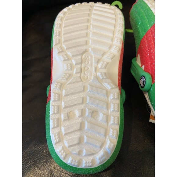 NWT Crocs Classic Lined Holiday Christmas Elf Fur Lined Clogs Shoes Size M5/W7 - Picture 6 of 6